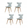 Leisure D With Tan PP Stand Dinning Chair - Mint - 4 Pc Set - Leisure D With Tan PP Stand Dinning Chair - Mint - 4 Pc Set