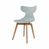 Leisure D With Tan PP Stand Dinning Chair - Mint - Angled - Leisure D With Tan PP Stand Dinning Chair - Mint - Angled