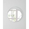 Ariel Medium Round Mirror In Matte White - Front - Ariel Medium Round Mirror In Matte White - Front