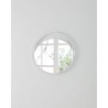 Ariel Small Round Mirror In Matte White - Front - Ariel Small Round Mirror In Matte White - Front