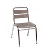 Parma Stacking Side Chair - Anodized Aluminum Frame - Parma Stacking Side Chair - Anodized Aluminum Frame