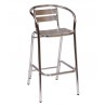 Parma Arm Barstool - Anodized Aluminum Frame - Parma Arm Barstool - Anodized Aluminum Frame