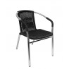 Madrid Armchair Black Synthetic Wicker Anodized Aluminum - Madrid Armchair Black Synthetic Wicker Anodized Aluminum