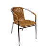 Madrid Armchair Tan Synthetic Wicker Anodized Aluminum - Madrid Armchair Tan Synthetic Wicker Anodized Aluminum