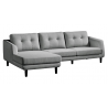 Corey Sectional Dark Grey Left - Side Angled - Corey Sectional Dark Grey Left - Side Angled
