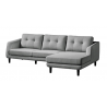 Corey Sectional Dark Grey Right - Side Angled - Corey Sectional Dark Grey Right - Side Angled