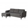 Moe's Home Collection Belagio Sofa Bed - Charcoal - Left Facing - Moe's Home Collection Belagio Sofa Bed - Charcoal - Left Facing