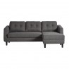 Moe's Home Collection Belagio Sofa Bed - Charcoal - Rightt Facing - Moe's Home Collection Belagio Sofa Bed - Charcoal - Rightt Facing