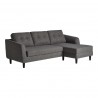 Moe's Home Collection Belagio Sofa Bed - Charcoal - Rightt Facing - Moe's Home Collection Belagio Sofa Bed - Charcoal - Rightt Facing