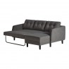 Moe's Home Collection Belagio Sofa Bed - Charcoal - Rightt Facing - Moe's Home Collection Belagio Sofa Bed - Charcoal - Rightt Facing