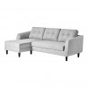 Moe's Home Collection Belagio Sofa Bed - Light Grey - Left Facing - Moe's Home Collection Belagio Sofa Bed - Light Grey - Left Facing