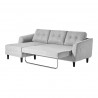 Moe's Home Collection Belagio Sofa Bed - Light Grey - Left Facing - Moe's Home Collection Belagio Sofa Bed - Light Grey - Left Facing