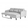 Moe's Home Collection Belagio Sofa Bed - Light Grey - Right Facing - Moe's Home Collection Belagio Sofa Bed - Light Grey - Right Facing