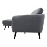 Carson Sectional Grey Left - Side View