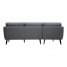 Carson Sectional Grey Left - Back View