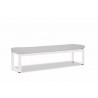 Newport Dining Bench With Cushion in Cast Silver - Newport Dining Bench With Cushion in Cast Silver