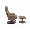 Norway Recliner and Ottoman - Sand (Tan) Leather - Side - Norway Recliner and Ottoman - Sand (Tan) Leather - Side