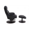 Norway Recliner and Ottoman - Black (Black) Breathable Air Leather - Side - Norway Recliner and Ottoman - Black (Black) Breathable Air Leather - Side