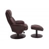 Norway Recliner and Ottoman - Whisky (Brown) Breathable Air Leather - Side - Norway Recliner and Ottoman - Whisky (Brown) Breathable Air Leather - Side