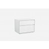 Malibu Night Stand High Gloss White Self Close Drawers - Malibu Night Stand High Gloss White Self Close Drawers