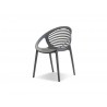 Gravely Arm Chair Grey Polypropylene -  Angle - Gravely Arm Chair Grey Polypropylene -  Angle
