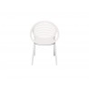 Gravely Arm Chair White Polypropylene -  Front - Gravely Arm Chair White Polypropylene -  Front