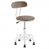 LumiSource Dakota Task Chair - Vintage White + Brown - Perspective