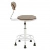 LumiSource Dakota Task Chair - Vintage White + Brown - Side