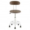 LumiSource Dakota Task Chair - Vintage White + Brown - Front