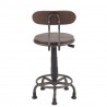 LumiSource Dakota Task Chair - Antique + Brown - Rear