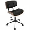 LumiSource Lombardi Office Chair - Black - Perspective