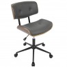 LumiSource Lombardi Office Chair - Grey - Perspective