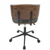 LumiSource Lombardi Office Chair - Grey - Rear