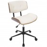  LumiSource Lombardi Office Chair - Cream - Perspective