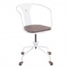 LumiSource Oregon Task Chair - Vintage White - Perspective