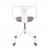 LumiSource Oregon Task Chair - Vintage White - Rear