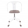 LumiSource Oregon Task Chair - Vintage White - Front