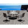 Whiteline Modern Living Rain Indoor / Outdoor Dining Armchair - Set of 4 - Whiteline Modern Living Rain Indoor / Outdoor Dining Armchair - Set of 4