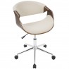 LumiSource Curvo Office Chair - Cream - Perspective