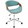 LumiSource Curvo Office Chair - Teal - Perspective