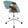 LumiSource Curvo Office Chair - Teal - Side