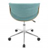 LumiSource Curvo Office Chair - Teal - Rear