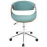 LumiSource Curvo Office Chair - Teal - Front