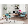 LumiSource Curvo Office Chair - Teal - Lifestyle