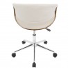 LumiSource Curvo Office Chair - Cream - Rear