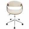 LumiSource Curvo Office Chair - Cream - Front