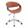 LumiSource Curvo Office Chair - Orange - Perspective
