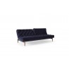 Oldschool Sofa in Brass Legs and Velvet Dark Blue - Oldschool Sofa in Brass Legs and Velvet Dark Blue