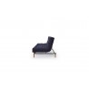 Oldschool Sofa in Brass Legs and Velvet Dark Blue - Side - Oldschool Sofa in Brass Legs and Velvet Dark Blue - Side