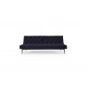Oldschool Sofa in Brass Legs and Velvet Dark Blue - Front - Oldschool Sofa in Brass Legs and Velvet Dark Blue - Front